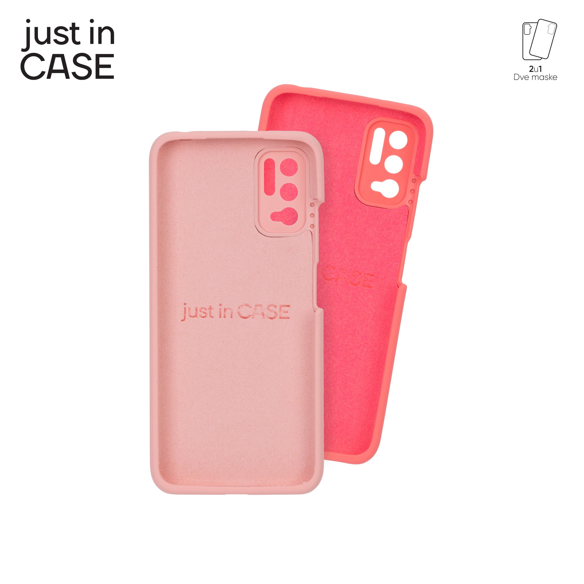 2u1 Extra case MIX PLUS paket PINK za Redmi Note 10 5G slika 3