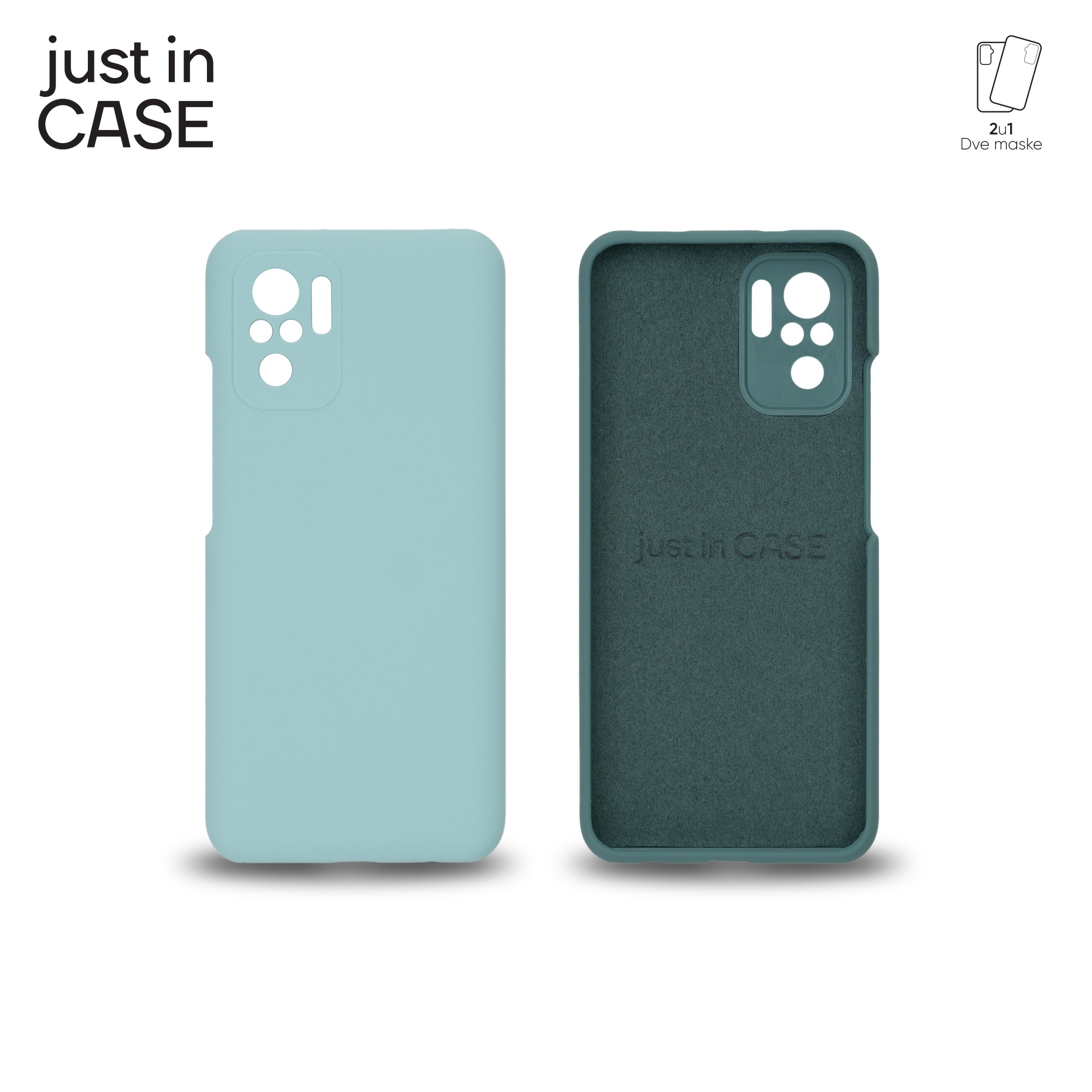 2u1 Extra case MIX PLUS paket ZELENI za Redmi Note 10s slika 1