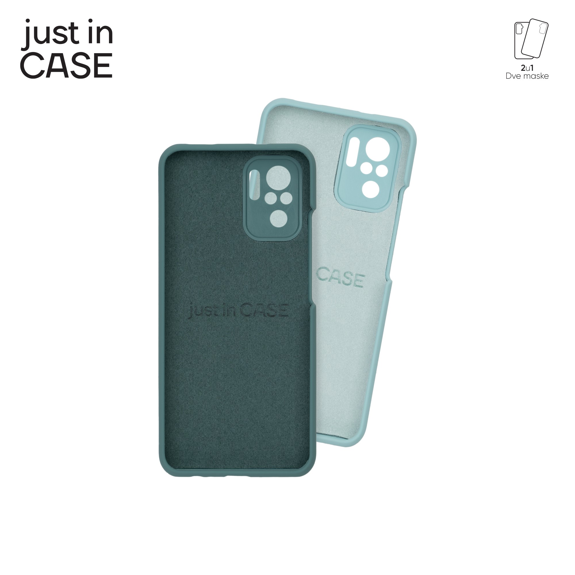 2u1 Extra case MIX PLUS paket ZELENI za Redmi Note 10s slika 3