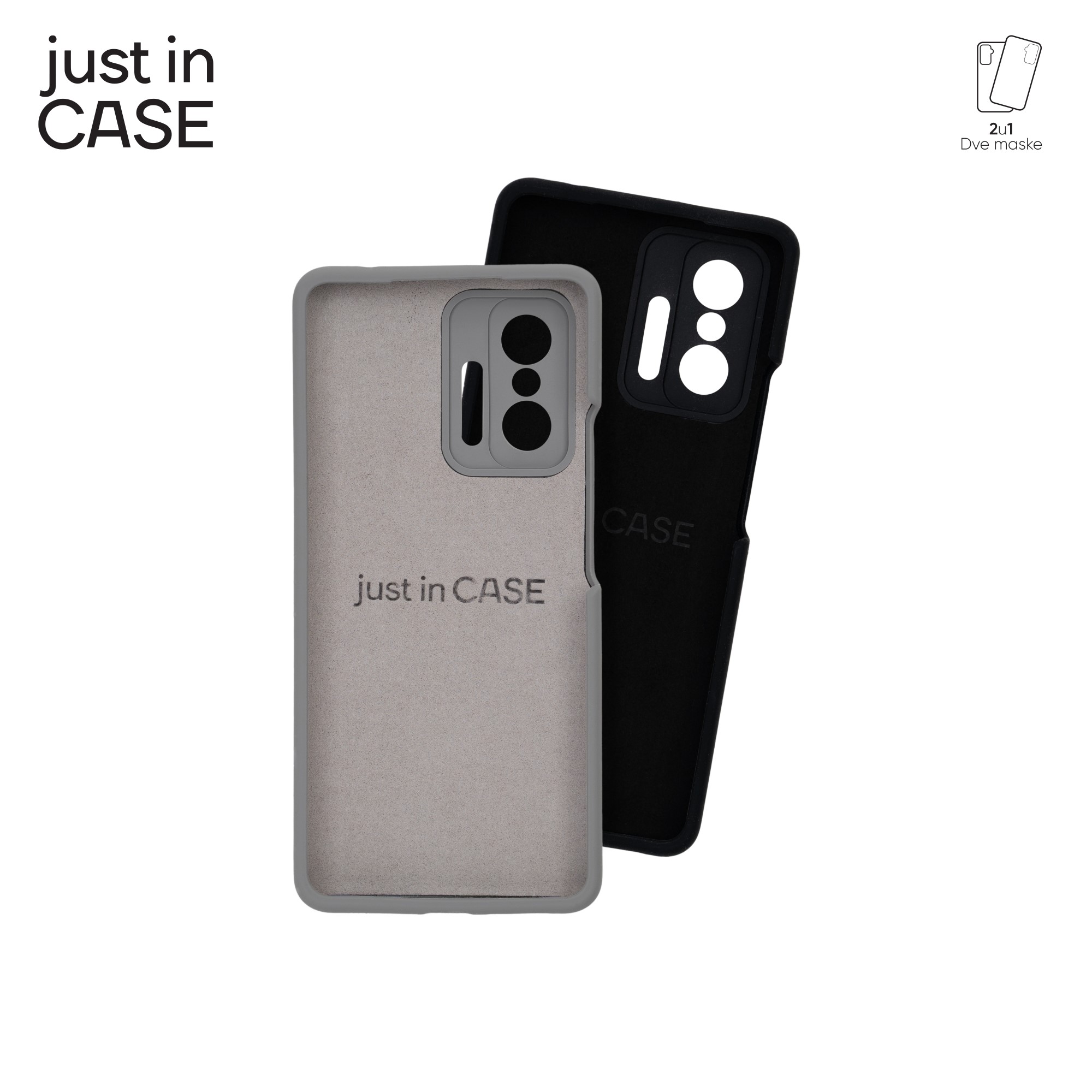 2u1 Extra case MIX PLUS paket CRNI za Mi 11T/11T pro 128GB slika 3