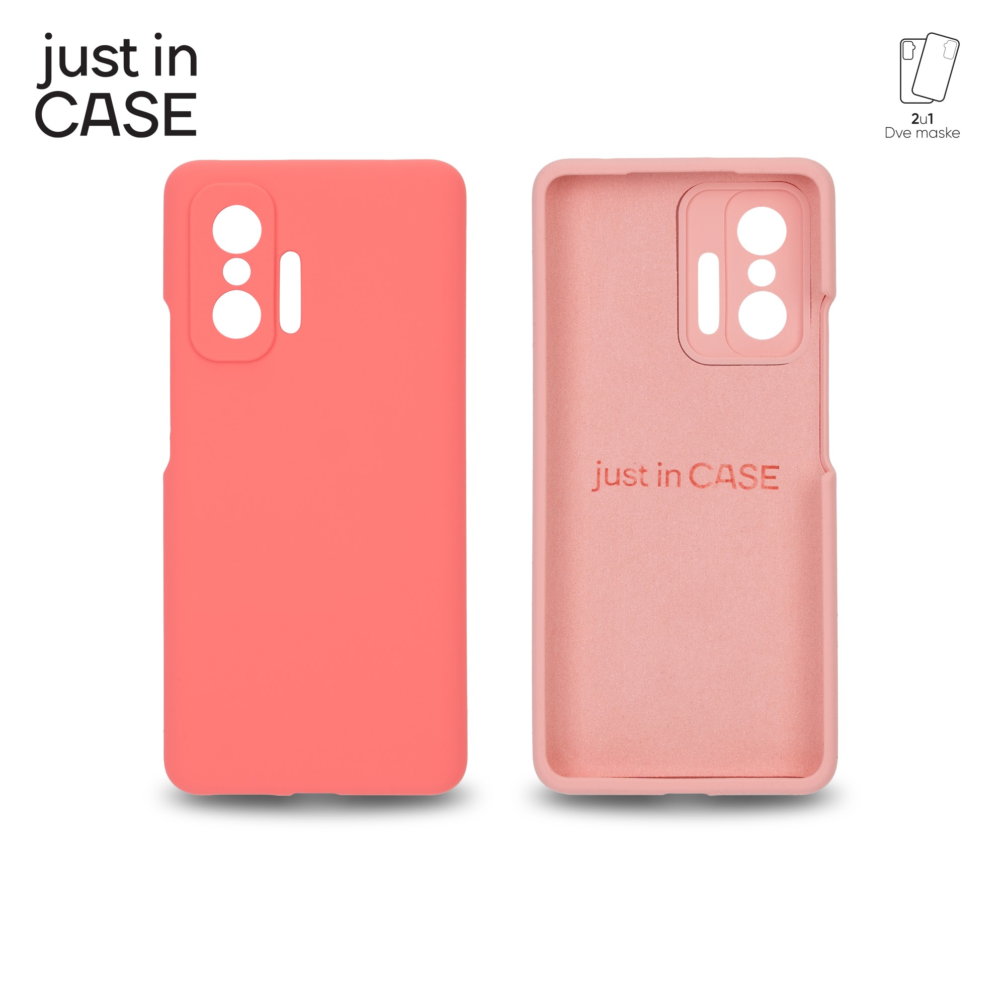 2u1 Extra case MIX PLUS paket PINK za Mi 11T/11T pro 128GB slika 1