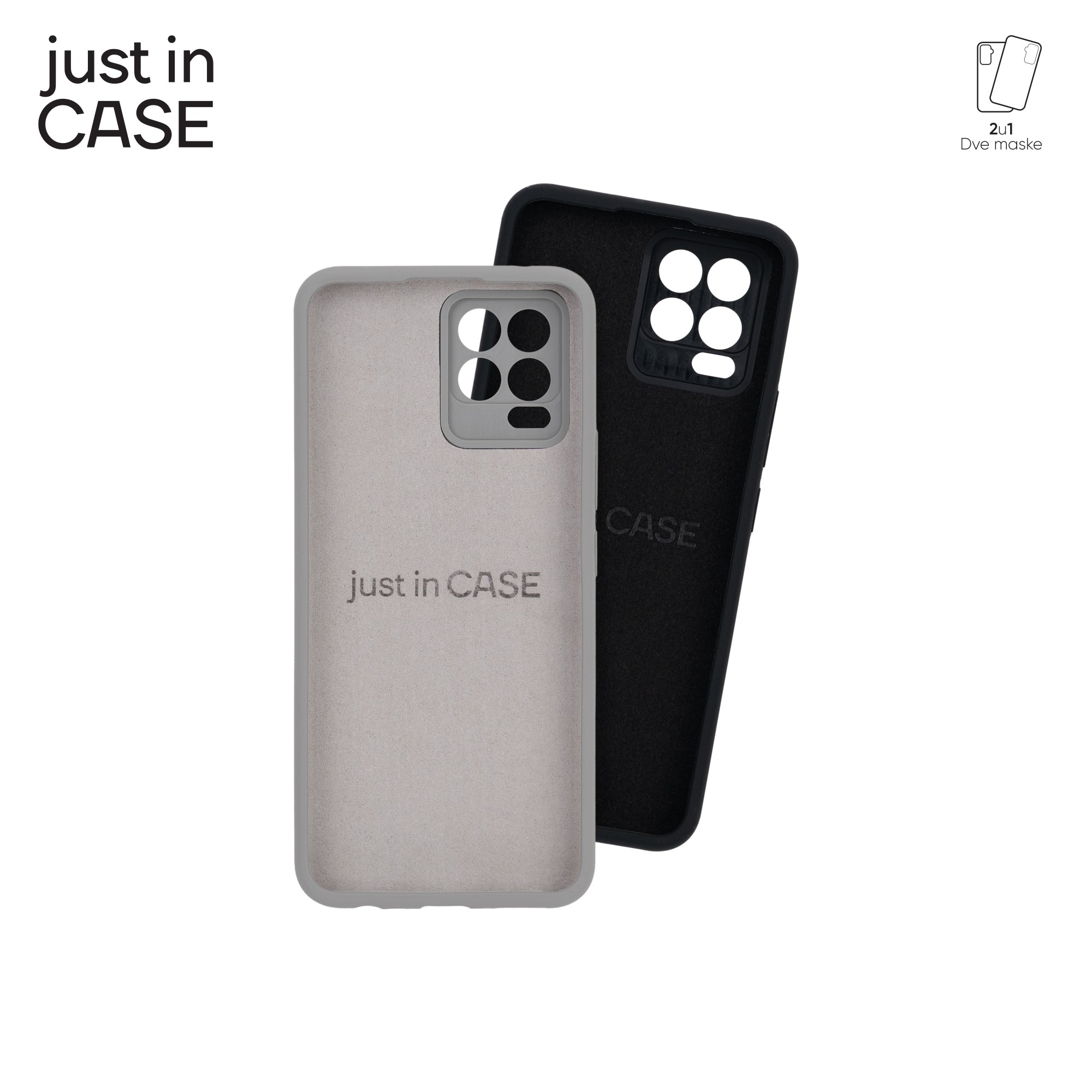 2u1 Extra case MIX PLUS paket CRNI za Realme 8 slika 3