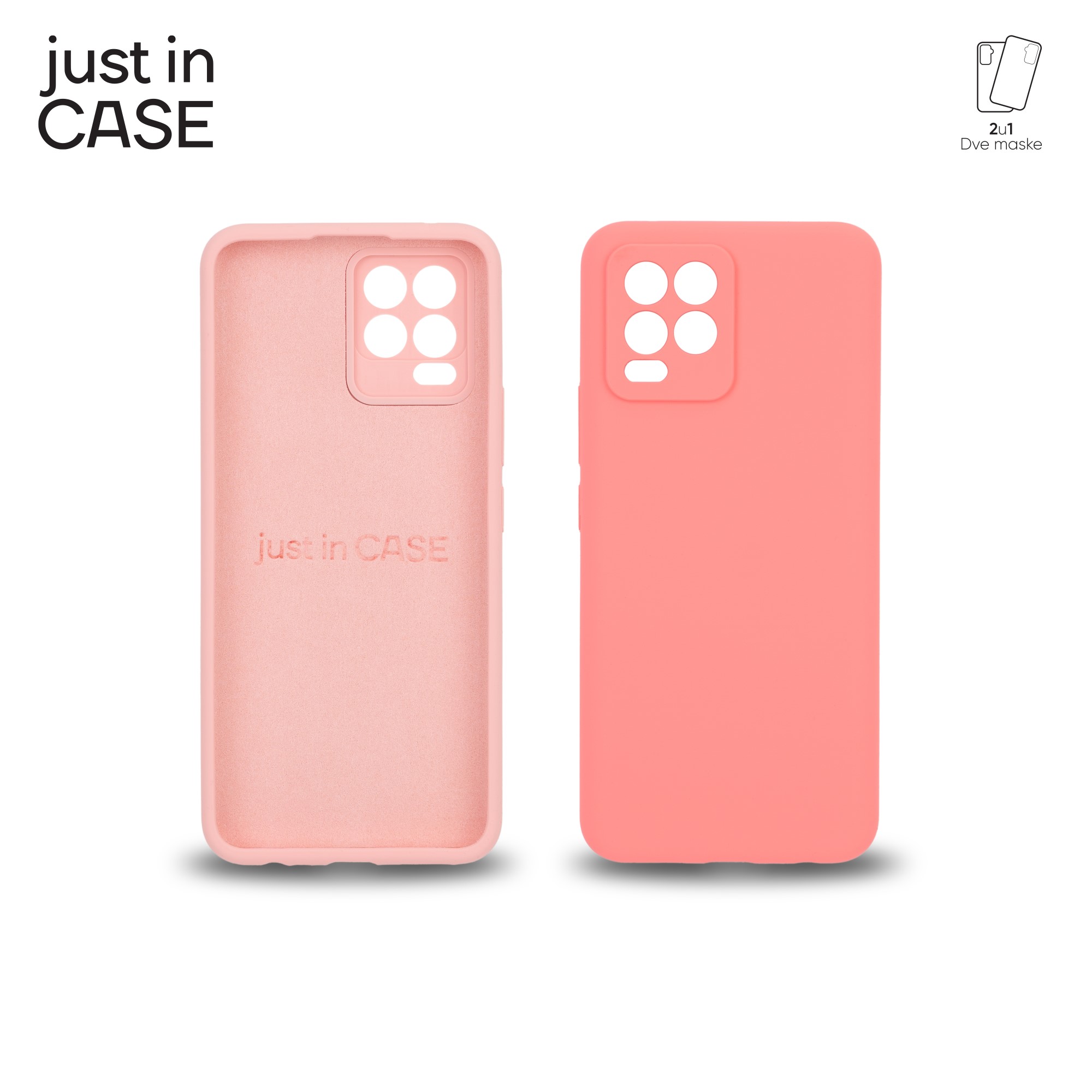 2u1 Extra case MIX PLUS paket PINK za Realme 8 slika 4