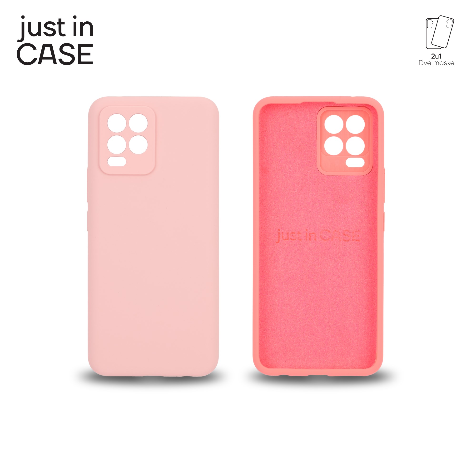 2u1 Extra case MIX PLUS paket PINK za Realme 8 slika 1