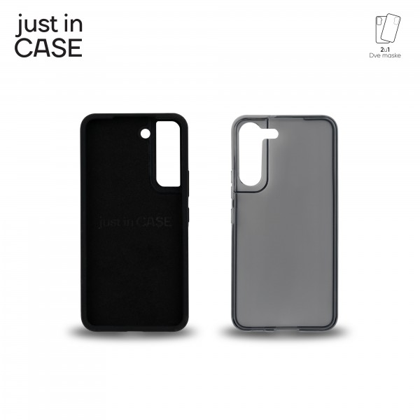 2u1 Extra case MIX paket CRNI za Samsung S22 slika 4