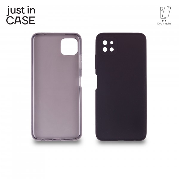 2u1 Extra case MIX paket CRNI za Samsung A22 slika 4