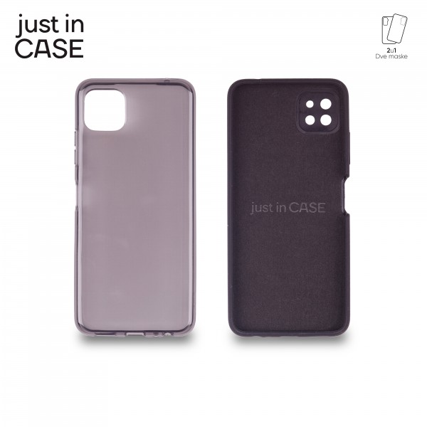 2u1 Extra case MIX paket CRNI za Samsung A22 slika 1