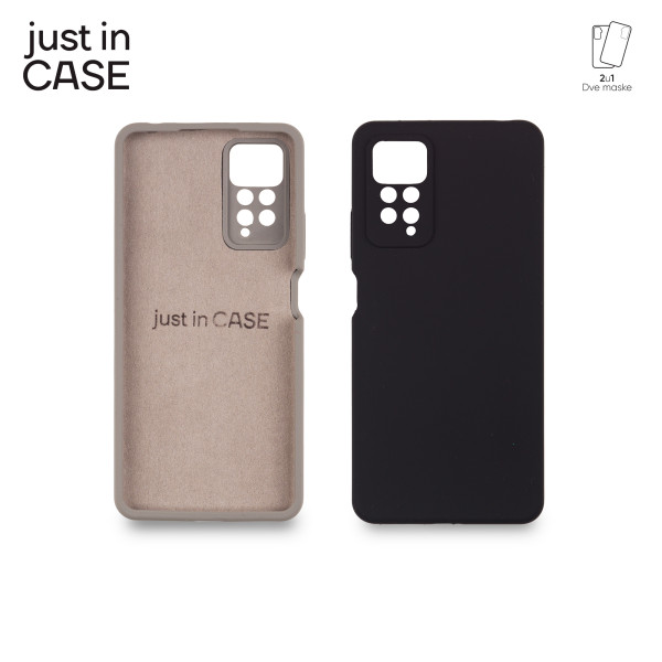 2u1 Extra case MIX PLUS paket CRNI za Redmi Note 11 pro slika 3