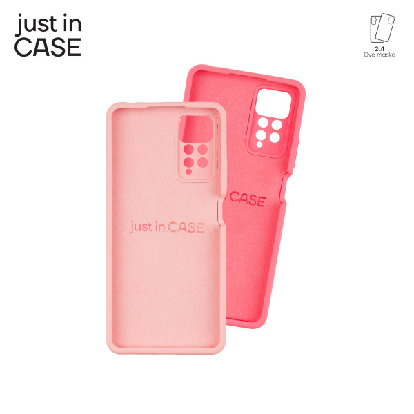 2u1 Extra case MIX PLUS paket PINK za Redmi Note 11 pro slika 3