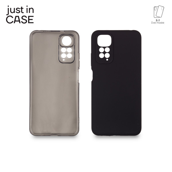 2u1 Extra case MIX paket CRNI za Redmi Note 11 slika 4