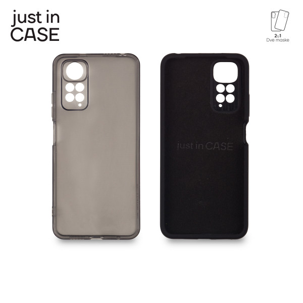 2u1 Extra case MIX paket CRNI za Redmi Note 11 slika 1