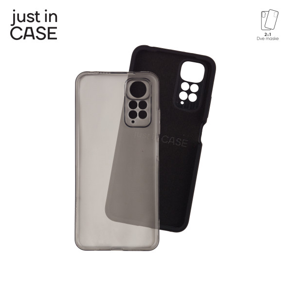 2u1 Extra case MIX paket CRNI za Redmi Note 11 slika 3