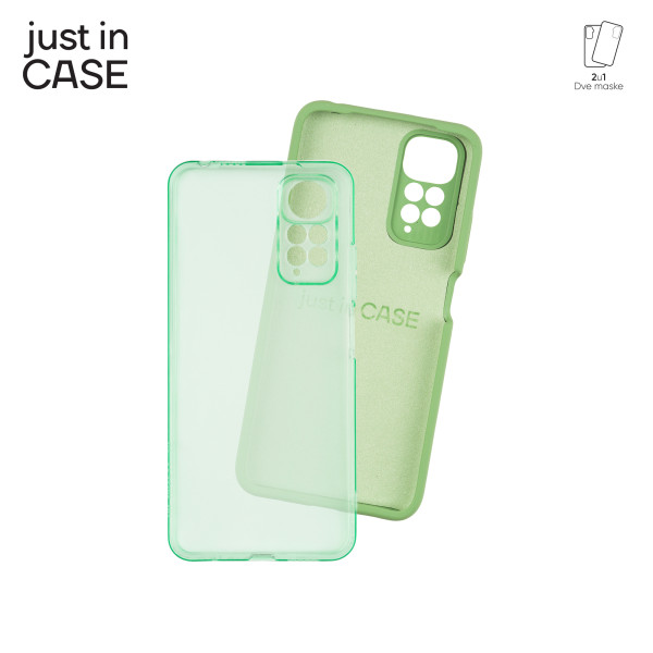 2u1 Extra case MIX paket ZELENI za Redmi Note 11 slika 3