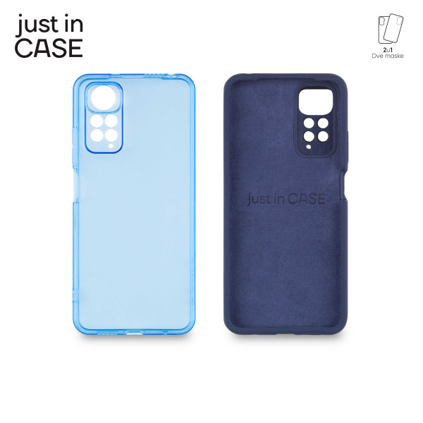 2u1 Extra case MIX paket PLAVI za Redmi Note 11 slika 1