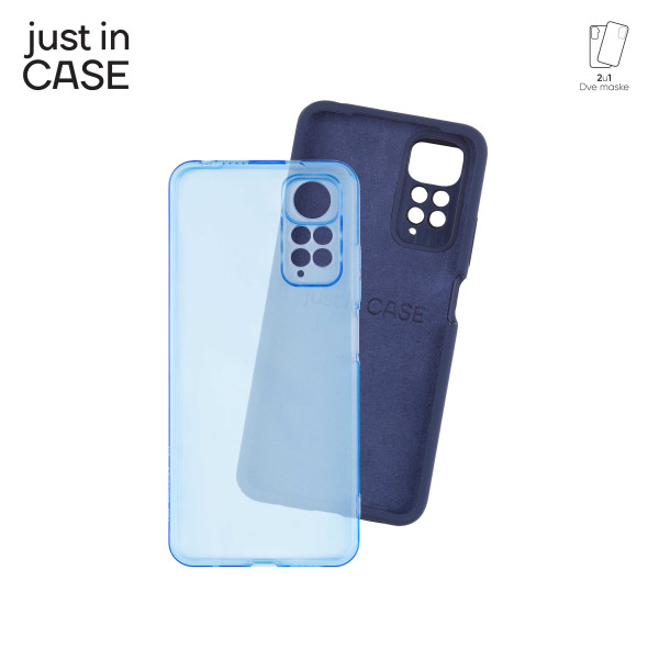 2u1 Extra case MIX paket PLAVI za Redmi Note 11 slika 3