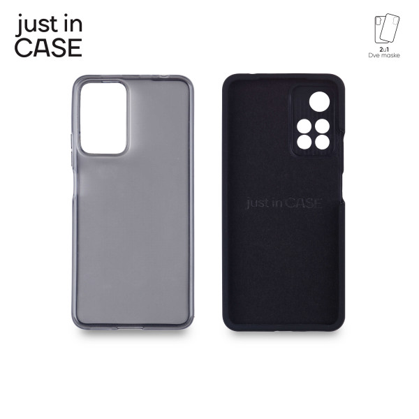 2u1 Extra case MIX paket CRNI za Redmi Note 11 Pro + 5G slika 1