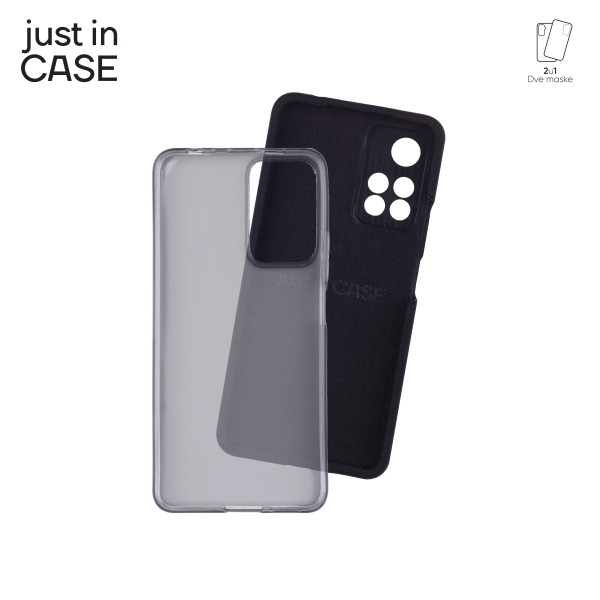 2u1 Extra case MIX paket CRNI za Redmi Note 11 Pro + 5G slika 3