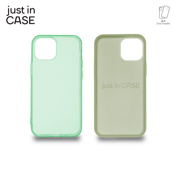 2u1 Extra case MIX paket ZELENI za iPhone 13 Mini slika 4