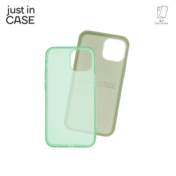 2u1 Extra case MIX paket ZELENI za iPhone 13 Mini slika 3